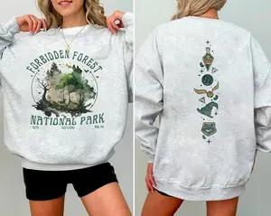 National Park Wizard Sweatshirt, Wizard Forest Shirt, Wizard Book Inspired Shirt, Bookish Halloween Christmas Gift for Fan Crewneck, Bookish Shirt, Vintage Book Lover Sweatshirt