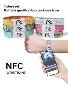 High frequency NFC wristband with read-write waterproof chip, ultra-thin Bible wristband is suitable for daily wear, vacation and dating occasions, and is also a surprising and exquisite small gift, Wristband Compatible
