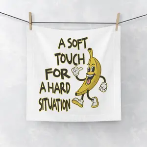 Funny  Boyfriend Gift - 'A Soft Touch for a Hard Situation' Banana  Cotton Towel - valentine's gift for him. towel,