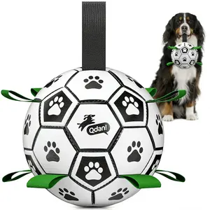 Dog Toy Ball, Pet Ball, Dog Training Football, High Elasticity, Dog Friendly, Anti-Tear, Recyclable, Inflatable, Easy Storage