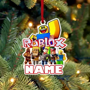 Personalized Roblox Gaming Acrylcic Ornamen, Christmas Tree Decoration, Decor Home, 2D Flat