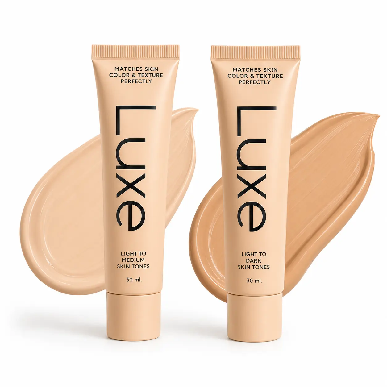 LUXE Color Changing Foundation, Lightweight Buildable Coverage Makeup with Natural Dewy Finish, Blends to Complement Skin Tone, 30ml