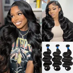 StarHair Luxury Virgin Hair - Straight & Body Wave - 12A 100% Human hair Soft Silky & Flexible 12–32 inches Natural Color #1B