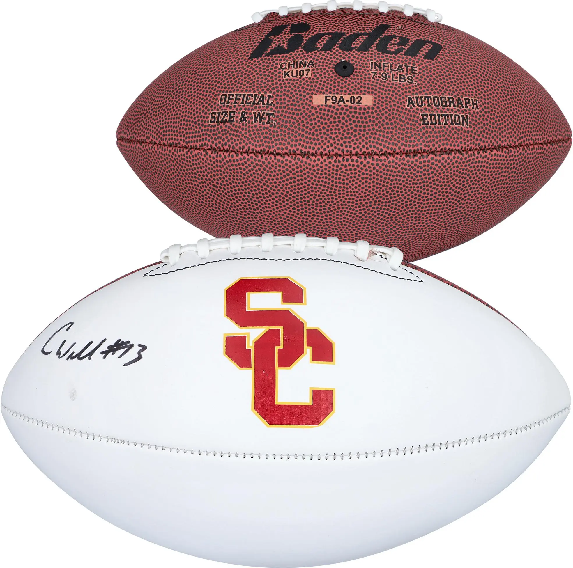 Caleb Williams USC Trojans Autographed White Panel Football - Fanatics Authentic Certified