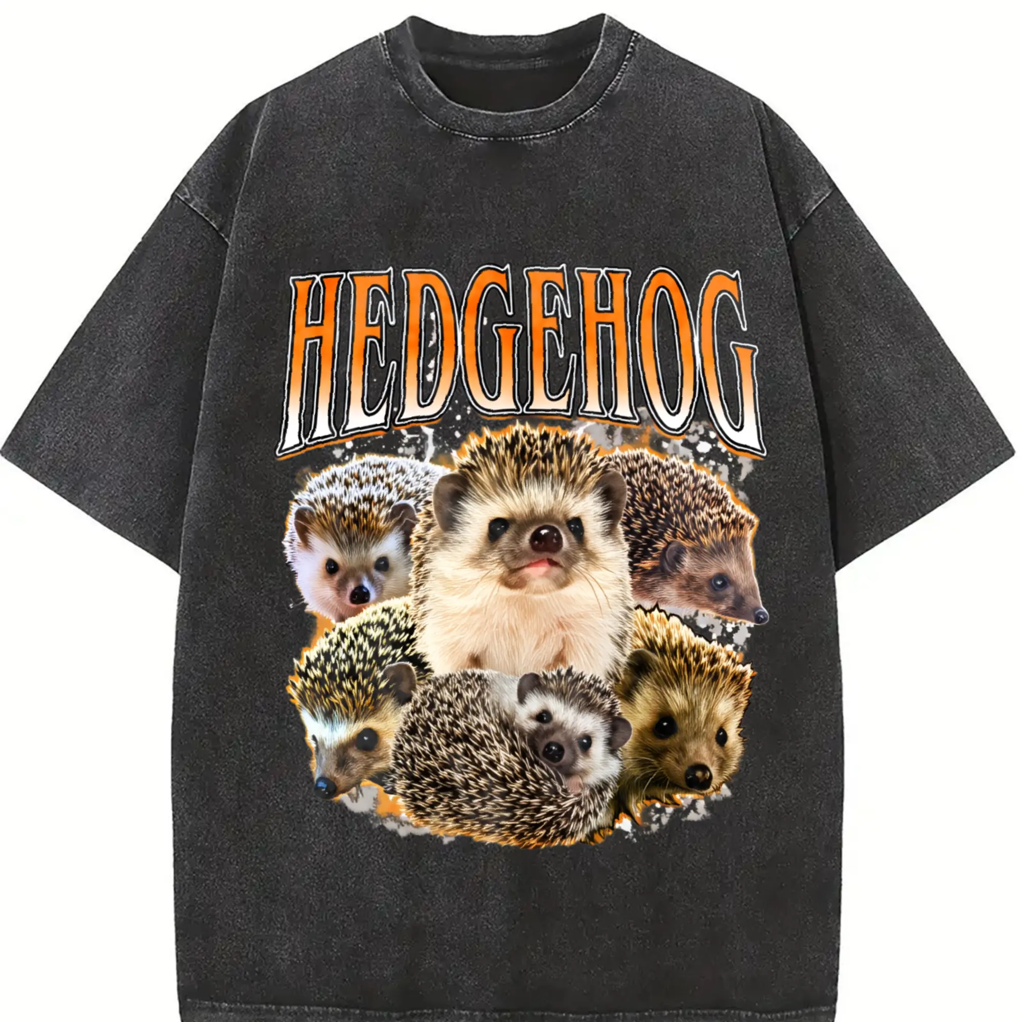 Hedgehog Vintage Graphic T-Shirt, Funny Animal Lover Tee, Retro Wildlife Shirt, Cute Forest Creature Top, 90s Y2K Style Nature Gift Tee