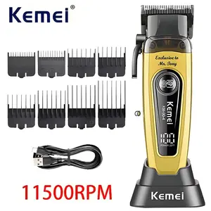 Km-90-4 Ultra-High Speed Electric Clipper, Salon Professional Use, Long Battery Life No Hair Stuck, Strong Motor Silent Operation Shaver