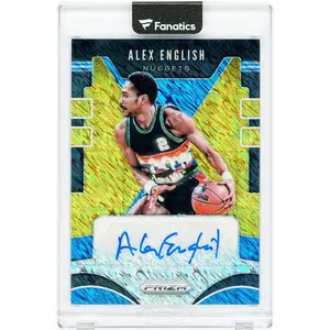 Alex English Denver Nuggets Autographed 2019-20 Panini Prizm Gold Shimmer Prizm #SG-AEG #10/10 Card - Fanatics Authentic Certified