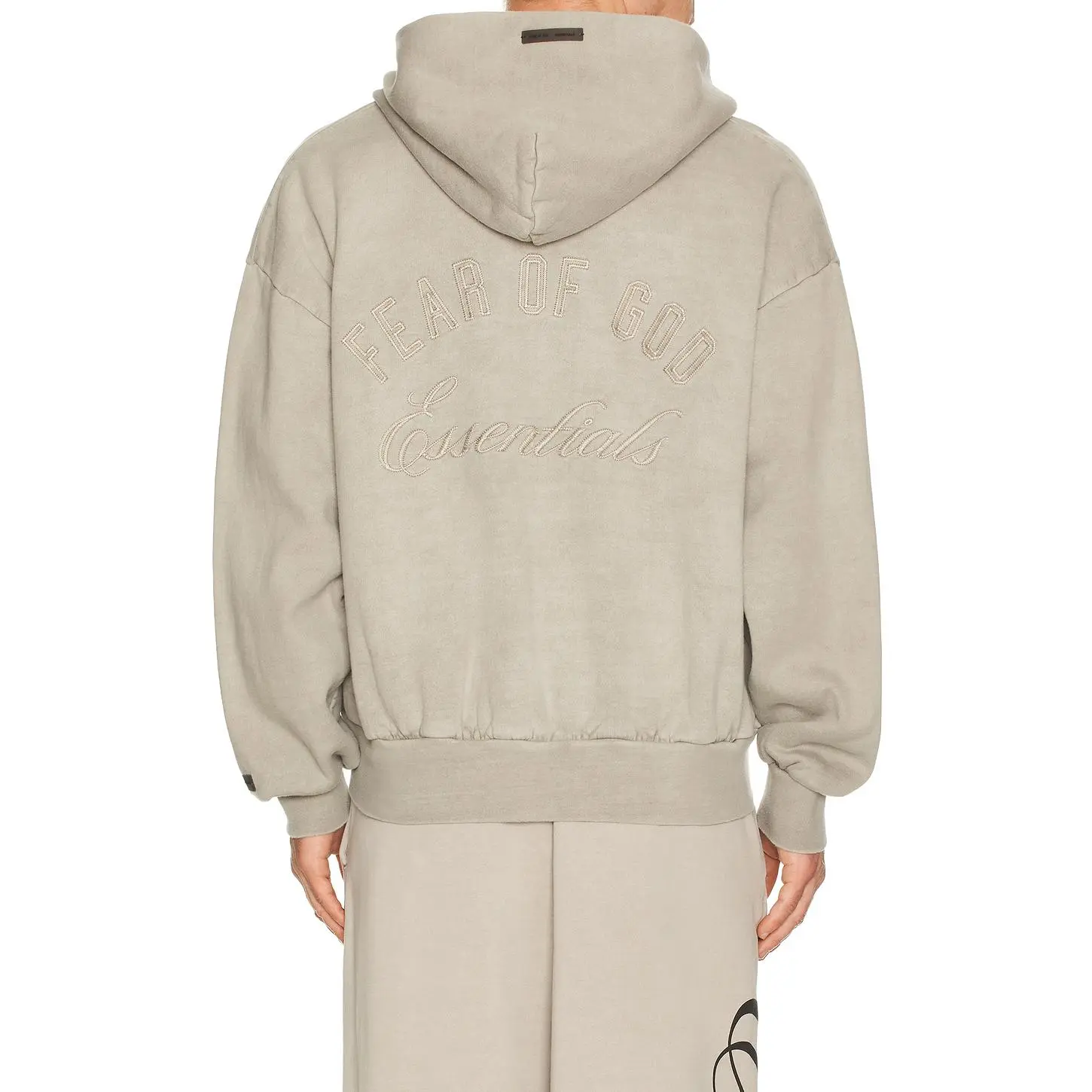 Fear of God ESSENTIALS Classic Full Zip Hoodie in Smoke Grey Fear of God ESSENTIALS Classic Full Zip Hoodie in Smoke Grey