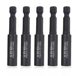 A 10-piece set of 60mm extended extension rod alloy steel screwdriver converter head with strong magnetic Allen bits