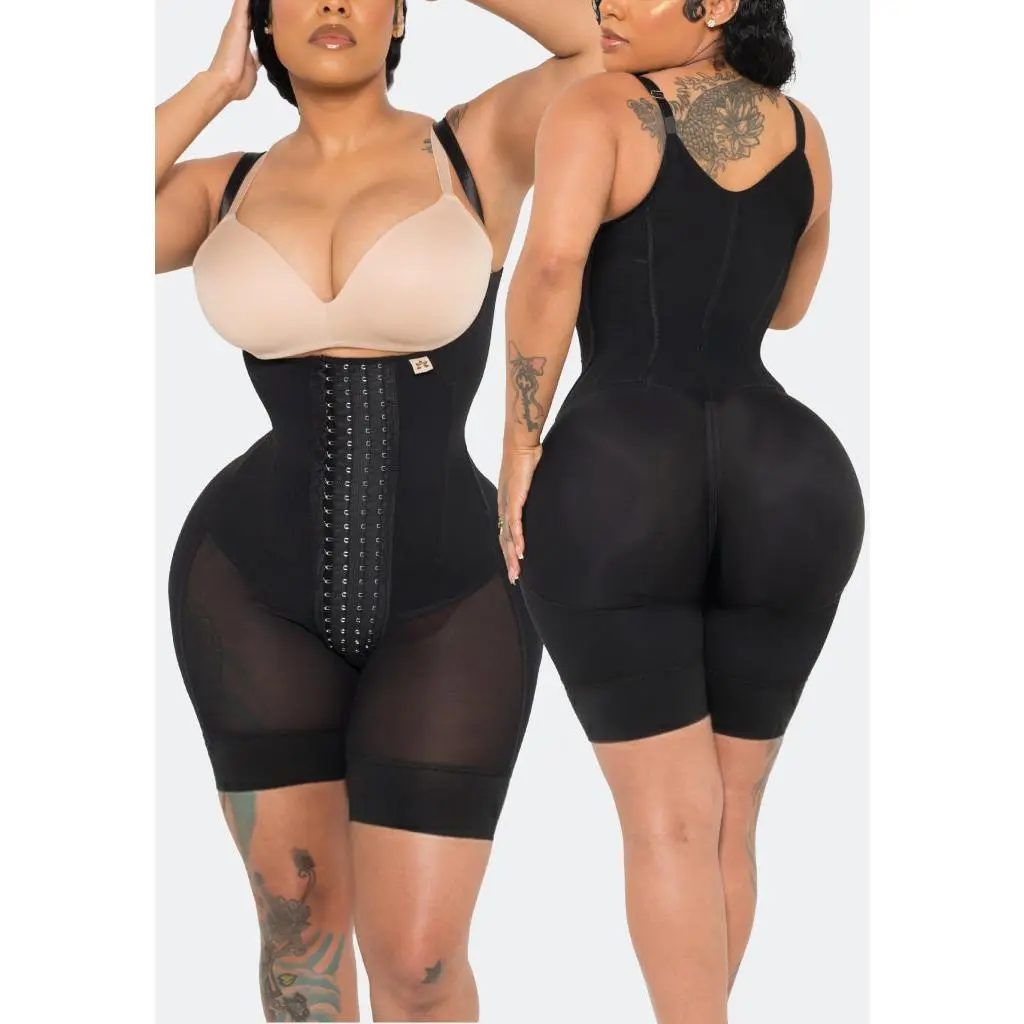 1001 Semi Custom Hourglass Fit Stage 2 Colombian Faja, Dual Size Waist and Hip, Thin Straps, Post Op Compression for Lipo and BBL