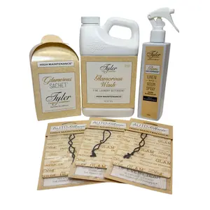 High Maintenance Gift Bundle - 32oz Glam Wash - 227g Linen Room Spray - 1 Bx Dryer Sachet - 2 Pk Auto Glam