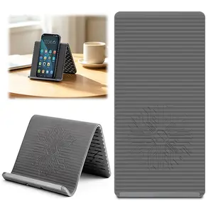 Portable Foldable Silicone Phone Holder with Aluminum Alloy Heat Dissipation, Bendable Freely into Any Shape, Multi-Angle Adjustable Stand for Mobile Phones, Tablets & Small Devices