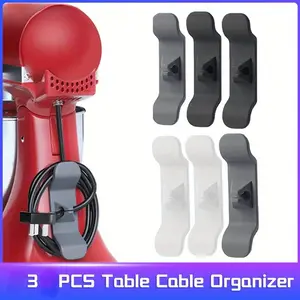 3 Pcs Cable Organizer Winder Cable Clips Table Cable Management Adjustable Cord Holder Cable Manager Fixed Clamp Wire Winder
