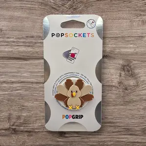 Thanksgiving Turkey Phone Grip Holder with Expanding Design | Magnetic Stand | Swappable Top | Secure Hold for iPhone MagSafe Cases | Adhesive Option | Kindle Accessory | Cellphone Durable Smartphone Mount