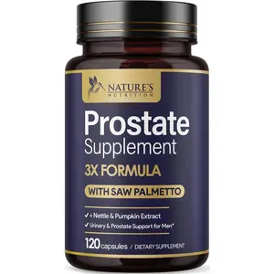 Prostate Health Supplements for Men - 3X Formula with Saw Palmetto Blend Pumpkin Healthcare Vitamin Fitness Seed Natural