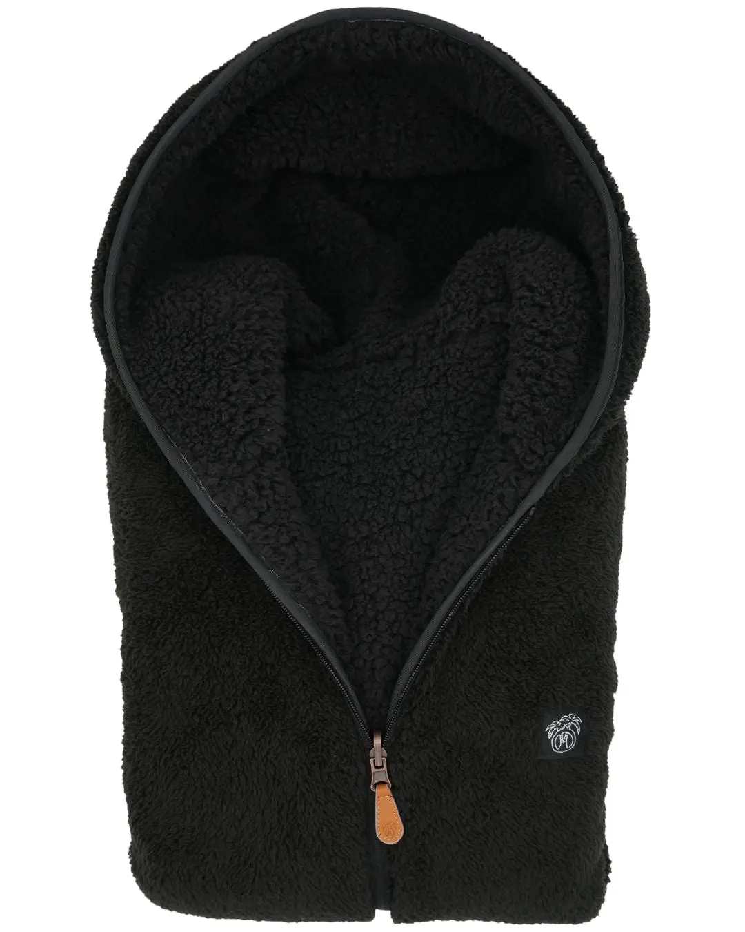 Reversible Double Sherpa Full Zip Hoodie | Blackout Sherpa - Blackout Fleece