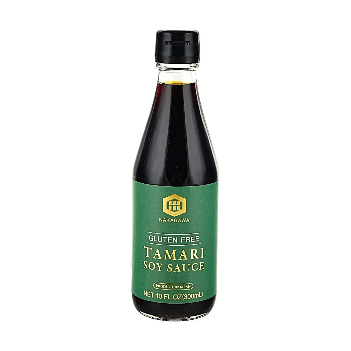 NAKAGAWA JOZO Gluten-Free Soy Sauce 300ml - 100% Fermented Soybeans, Wheat-Free, Perfect for Sashimi & Dumplings