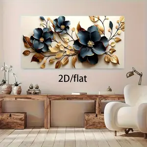 1 abstract leaf pattern print oil painting art wall decoration, artwork for walls, suitable for modern bedroom and living room decoration 2D flat printing frameless painting