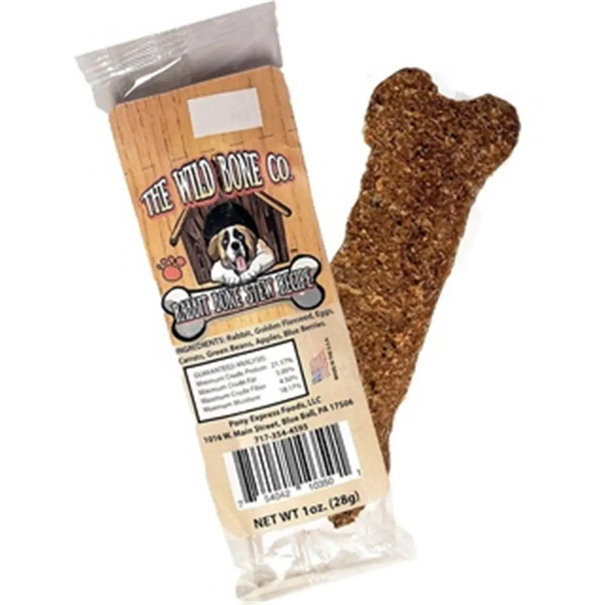 212 MAIN The Wild Bone 1810.1 Rabbit Bone Stew Recipe Dog Treat, Pet Training Aid