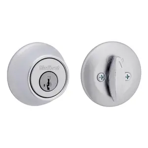 Kwikset 5064908 Brushed Chrome Metal Deadbolt