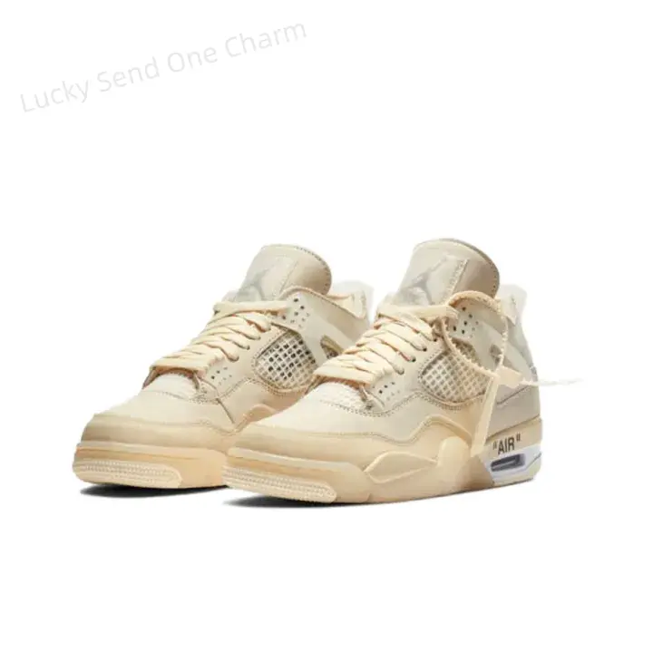 Matching Couple Cream Sheer Mesh High Top Sneakers Soft Comfort Street Matching Footwear