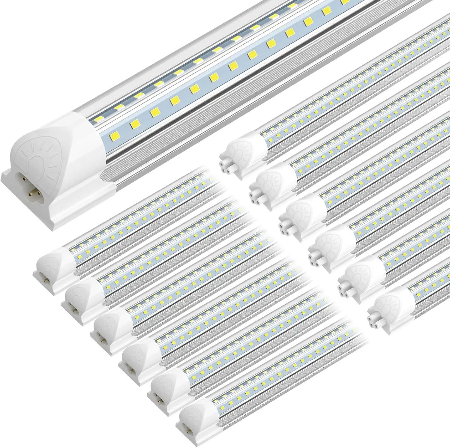 SHOPLED 12-Pack 4FT Linkable V-Shape T8 LED Shop Light Fixtures, 45W 6300LM 6000K Cool White, Plug and Play, ETL Listed for Garage Workshop, Home Improvement Commercial Lighting utility