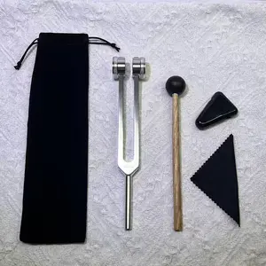 Professional Healing Tuning Fork Set, 136.1hz, 256hz, 512hz, Yoga & Meditation Body Weighted Forks, Frequency Relaxation Device