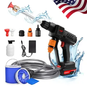 Portable Cordless Electric High Pressure Water Spray Gun Car Washer Cleaner Tool