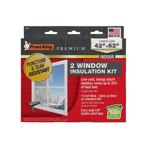 Heavy Duty Shrink Window Kit 2 PK 42 in X 62 in Puncture & Tear Resistant Insulation Solution