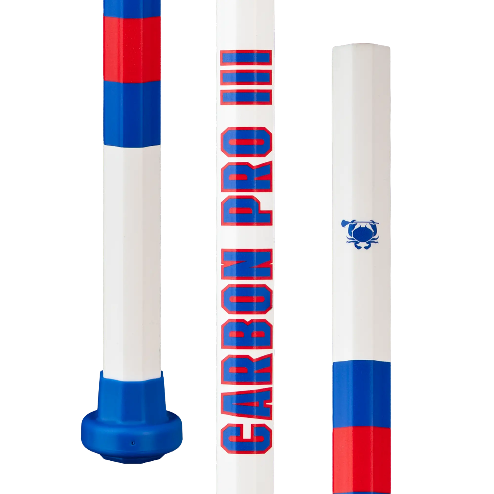 ECD Carbon 3.0 USA White Carbon Fiber Attack Lacrosse Shaft - Flex3, Powerful Release, Customization, High Kick Point, Increased Concavity, Kevlar Reinforcement, Maximum Control, Raised Texture, Sliding End Cap for Lacrosse Play
