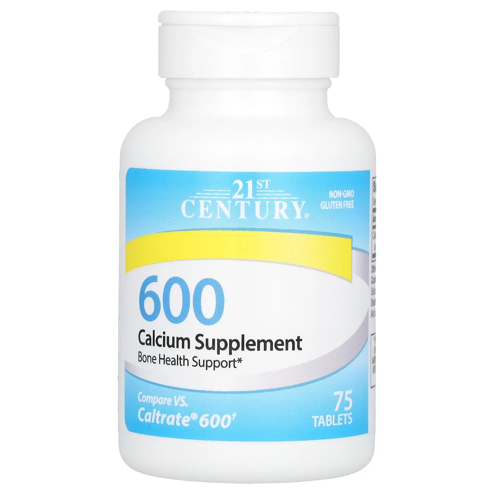 21st Century Calcium Supplement 600, 75 Tablets (600 mg per Tablet)