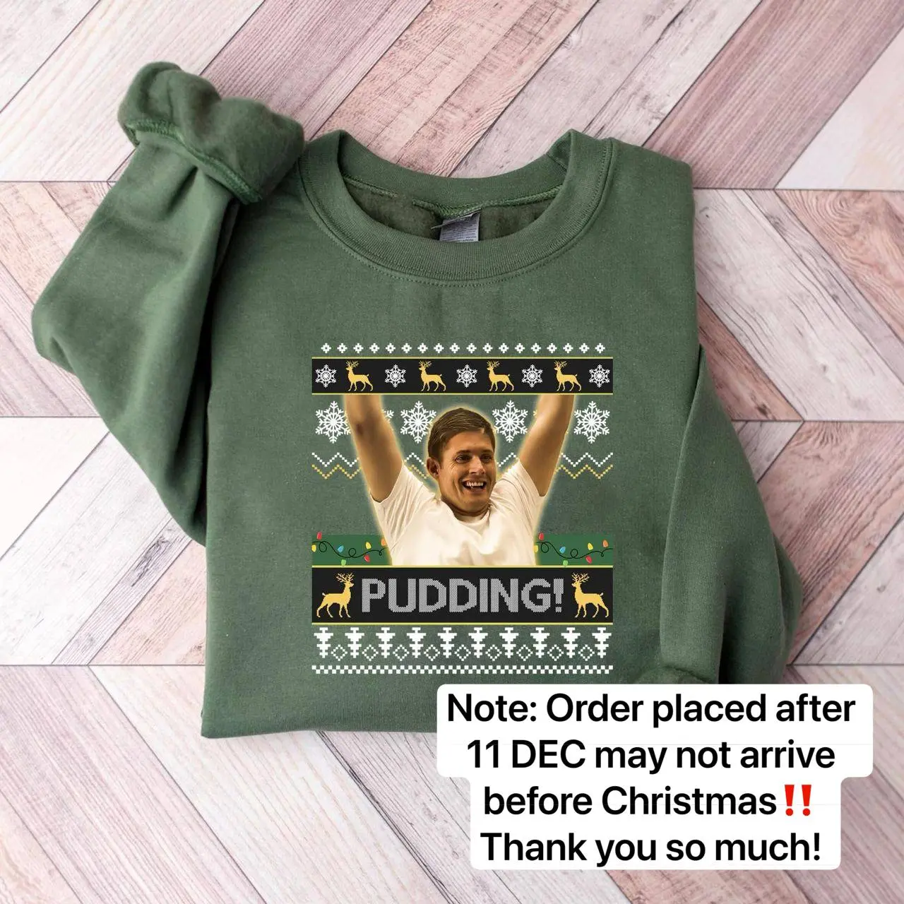 Pudding Dean Winchester Ugly Sweater, Supernatural Moments, Movies Quote Ugly Shirt, Christmas Shirt, Gift For Holiday Gift for Fans