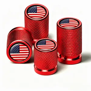 Premium Tire Valve Caps 4 Pack, Reinforced Anti-Corrosion & Anti-Seize, Leak/Dust Proof, Universal for Cars SUVs Trucks , 3-Second Tool-Free Installation
