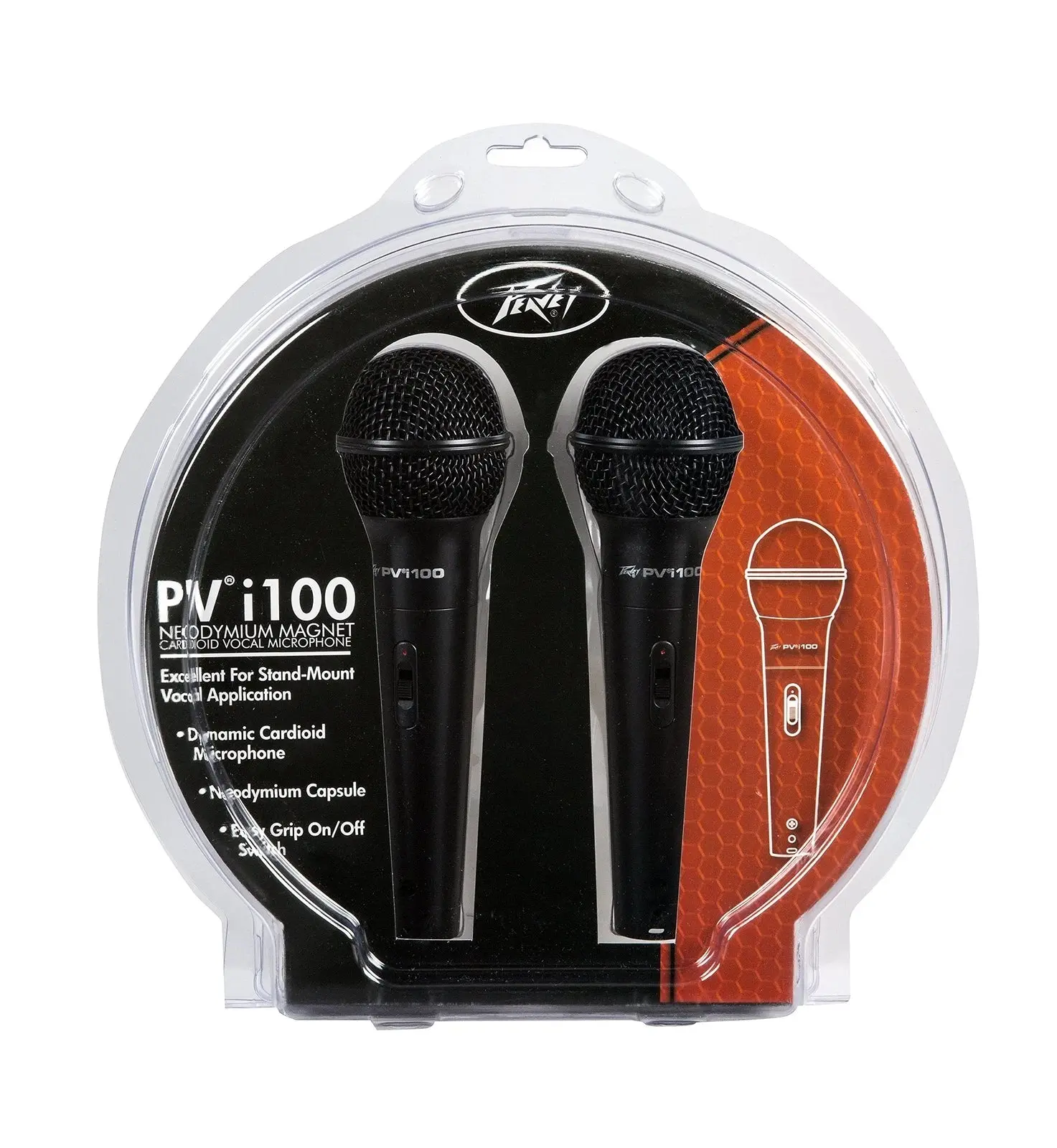 Peavey PVi 100 (2 Pack) Dynamic Cardioid Microphone XLR Input