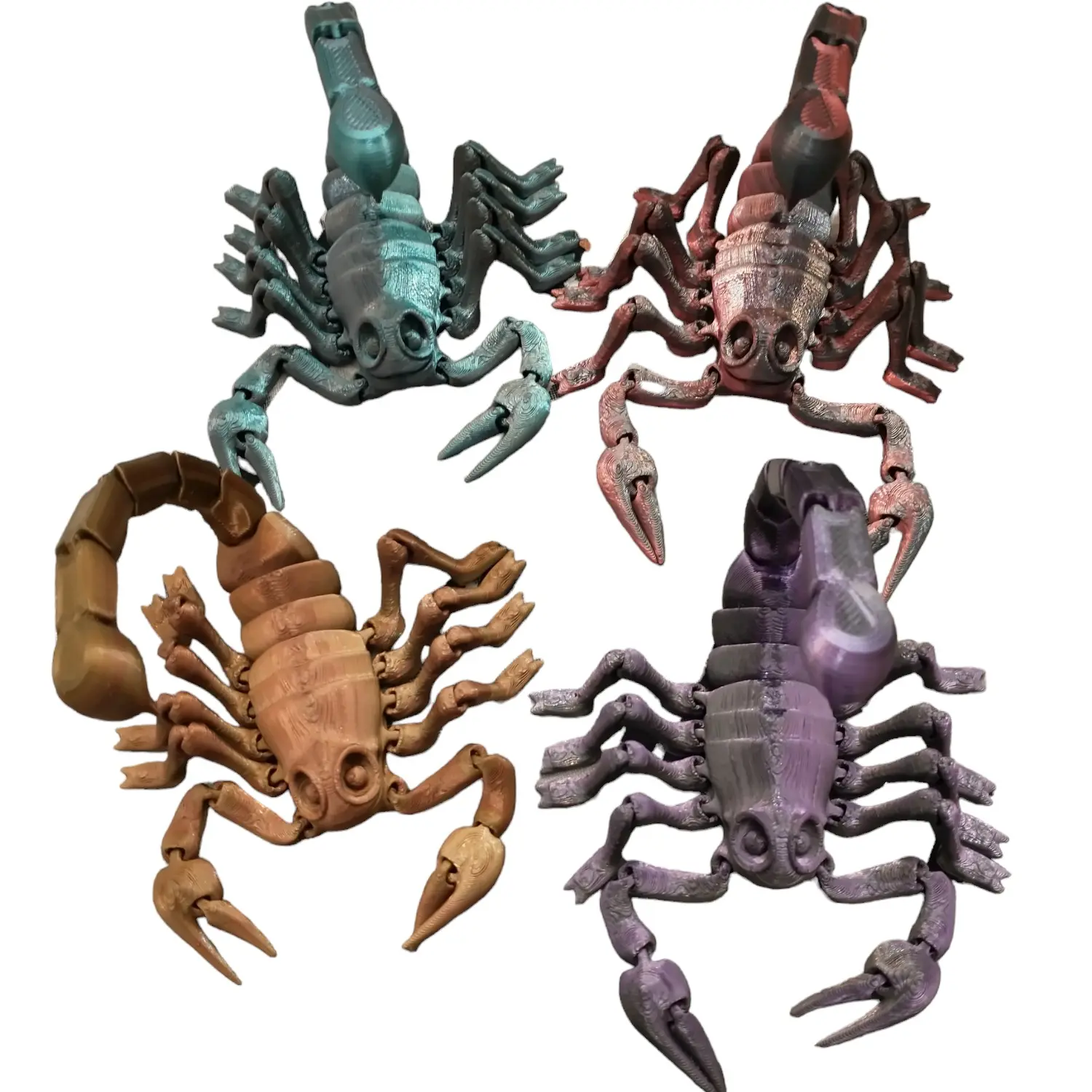 3D Printed Articulating Scorpion Figurine - Plastic Home Ornaments, Modern Decoration, Figurines & Miniatures, Durable Outdoor Shelf Accent Statue