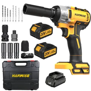 Cordless impact wrench. 1/2-inch square head design, equipped with battery pack, charger, various sizes of sleeves, and tool plastic box. It is a great helper in family life and work, and can also be given as a beautiful gift to family and friends. outdoo