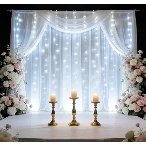 Magic star string lights suitable for bedroom, cold white, 2 pieces set - 300 LED string lights, powered by USB, suitable for dormitory background wall, windows and indoor walls can be used as curtains, outdoor camping decoration lights