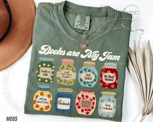 Book Lover Gifts, Book Lover Shirt, Bookish Shirt, Bookworm Tee Christmas Halloween Gift, Books are My Jam, Librarian Reader Reading Teacher