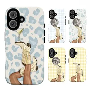 Y2k Cowgirl Aesthetic Phone Case – Boots Pattern, High-End Fashion Protective Case,compatible with iPhone 17, 16, 15, 14, 13, 12, 11, X, and Samsung models. It makes a great holiday gift for friends or family.