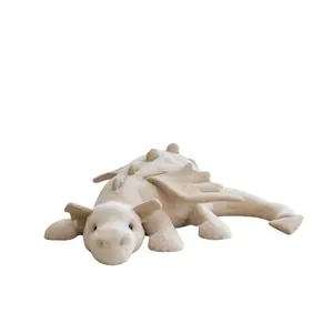 Jellycat Snow Dragon Plush Soft White Stuffed Animal – 50cm Magical Dragon Toy
