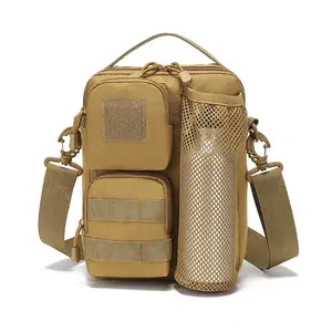 Outdoor kettle cup cover bag, messenger bag, multi-functional large-capacity multi-purpose bag, men's and women's satchel equipment, shoulder bag cross-border