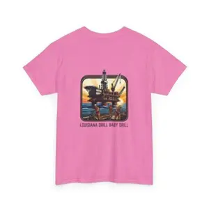 Oil Rig T‑Shirt — 'Louisiana Drill Baby Drill' Offshore Platform Tee