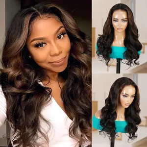 100% Human Hair Glueless 7x5 13x5 Closure Wig Body Wave 24"
