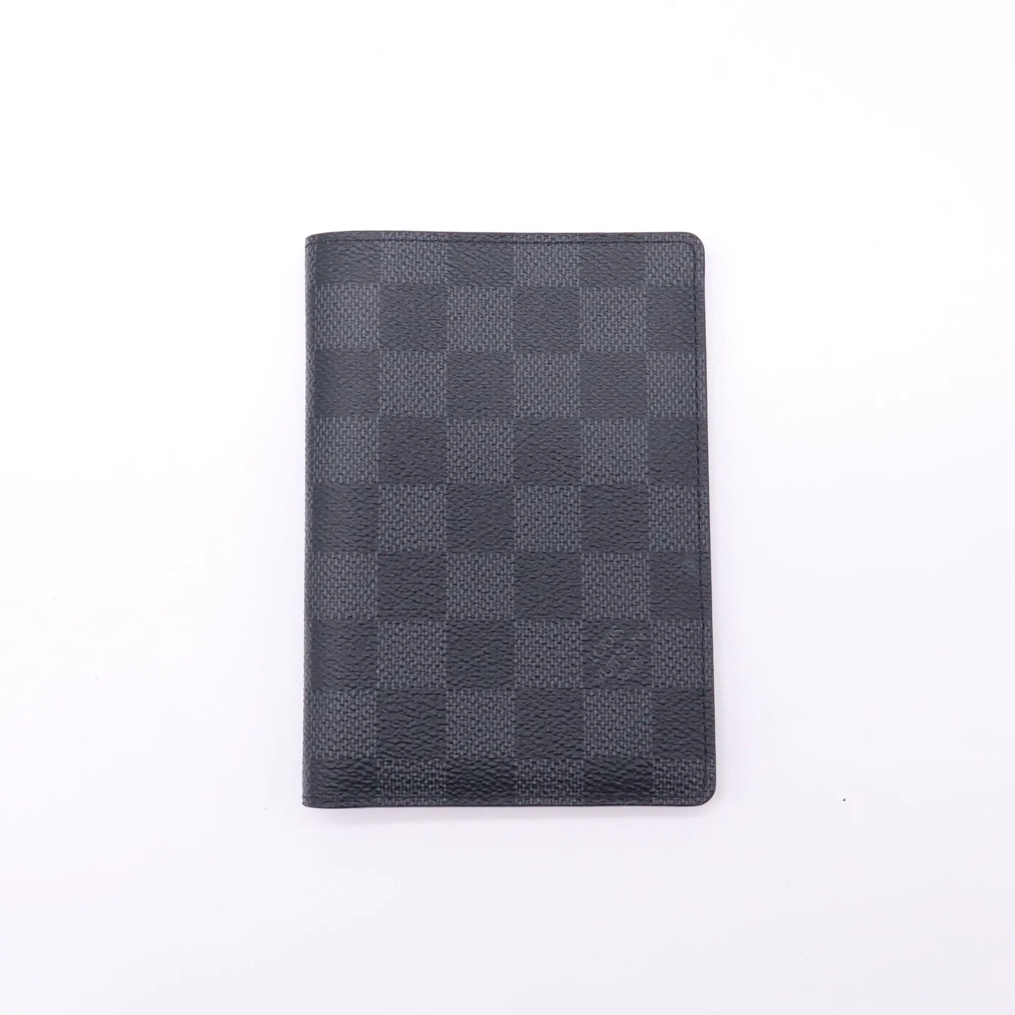 Pre-owned Louis Vuitton Leather Small Leather Goods Passport Cover in Damier Graphite Canvas W22762