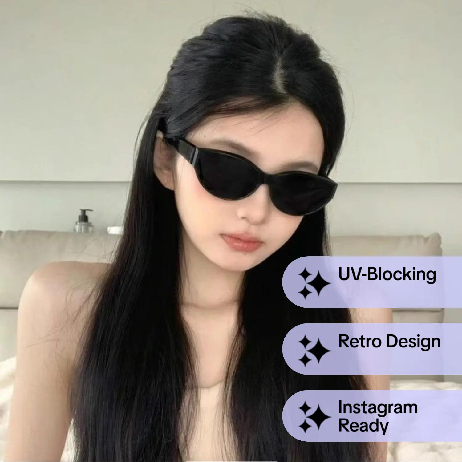 Women's Retro Premium-Look UV-Blocking Stylish Sunglasses - Outfits Inspo Accessory for Outdoor, Instagram Use
