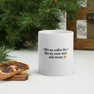 black johnson coffee mug Ceramic Drinkware Glossy Sturdy Washable Reuse Tumbler Reusable