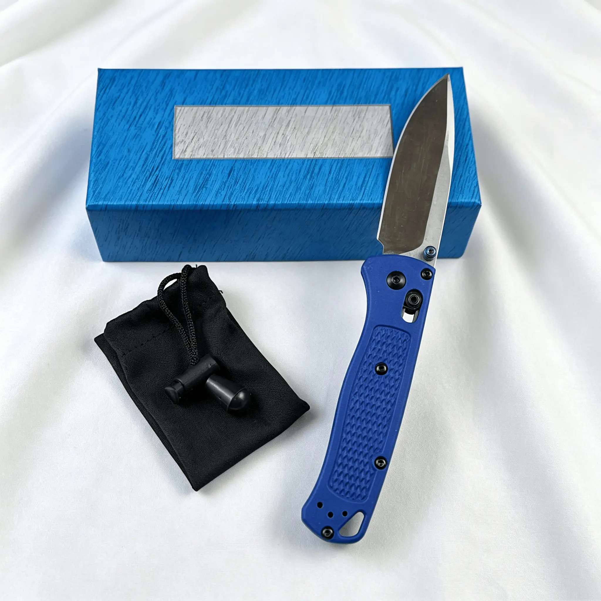 Blue Handle, White Blade 