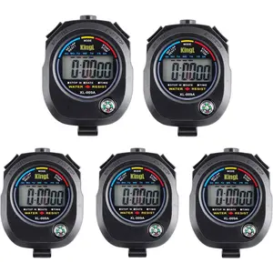5 Pack Digital Stopwatch Timer - Interval Timer with Large Display Training