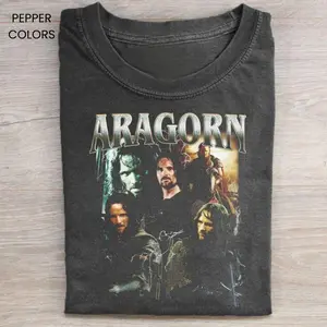 Vintage Aragorn Graphic Tee, The Lord of The Rings Shirt, Strider Ranger of the North T-Shirt, Middle Earth Graphic Top, Retro LOTR Movie Fan Shirt, Unisex Menswear Streetwear