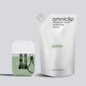 Omniclip Hand Sanitizer Spray Bundle with Aloe Vera Extract & Fragrance 200ml Hydrating Moisturizer for Home Travel Office & School